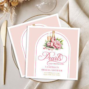 Classic Watercolor Blush and Gold Party Napkins