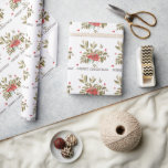 Classic Watercolor Christmas Berries Wrapping Paper<br><div class="desc">The wrapping paper features watercolor Christmas berries and classic typography.</div>