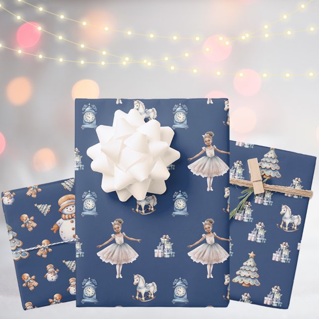 Classic Watercolor Christmas Pattern Wrapping Paper Sheet (Creator Uploaded)