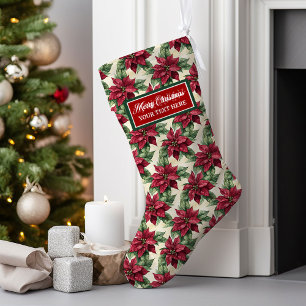 Classic Watercolor Christmas Stocking Personalized