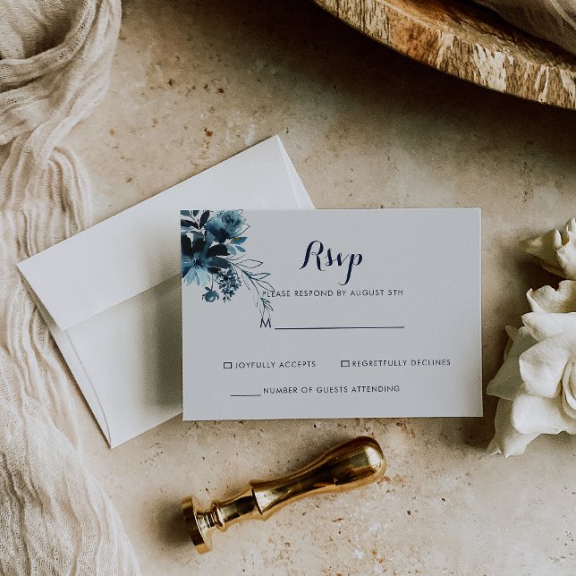 Classic Watercolor Floral White RSVP (Creator Uploaded)