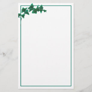 Classic watercolor Green English Ivy  Stationery