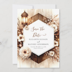 Classic Watercolor Rustic Wedding Save The Date