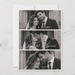 Classic We Got Married Photo Wedding Announcement
