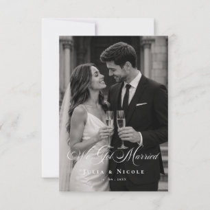 Classic We Got Married Photo Wedding Announcements