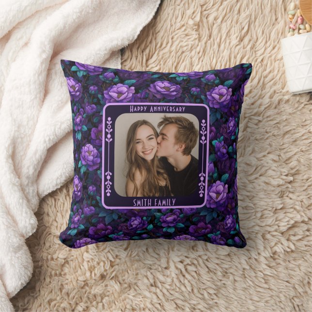 Classic Wedding 25Th Anniversary Throw Pillow  (Blanket)