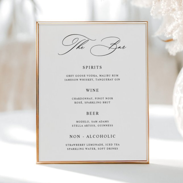 Classic Wedding Bar Menu  Poster (Creator Uploaded)