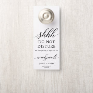 Classic Wedding Door Hanger Do Not Disturb