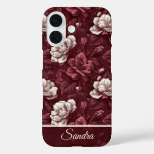 Classic Wedding Gift Gardenias Name iPhone 16 Case