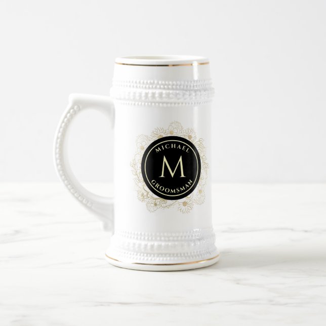 Classic Wedding Groomsman Beer Stein (Left)