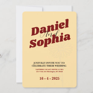 Classic wedding invitation