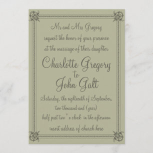 Classic wedding invitation