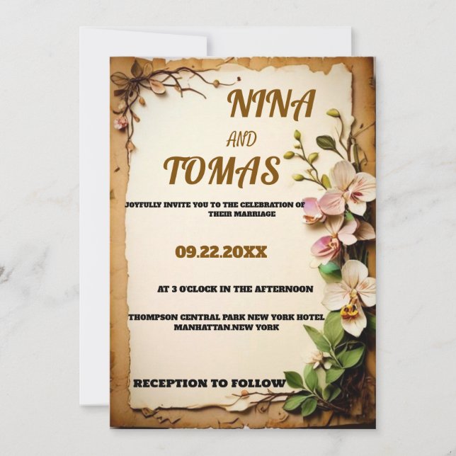 CLASSIC WEDDING INVITATION (Front)