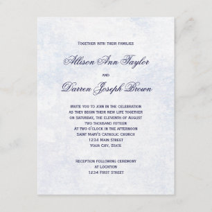 Classic Wedding Invitations in Blue