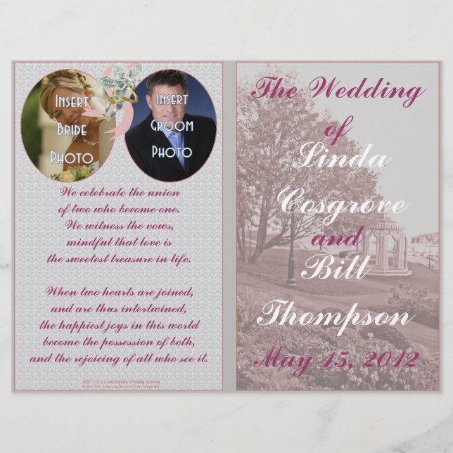 Classic Wedding Memories Program (Front)