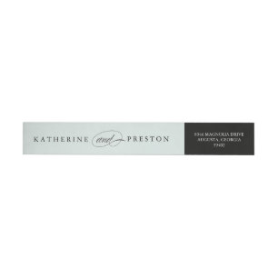 Classic Wedding Monogram Return Address Label