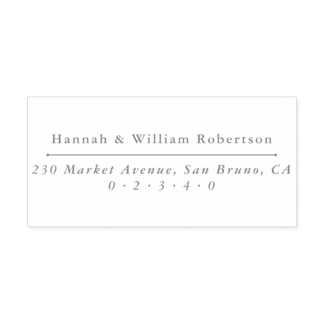 Classic Wedding Names & Return Address Custom Self-inking Stamp (Design)
