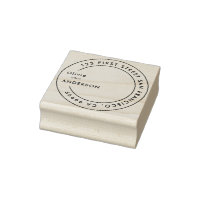 Classic Wedding Names & Round Return Address Rubbe