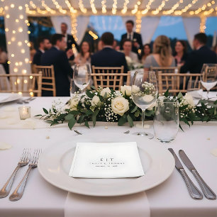 Classic Wedding Napkins  Simple Text Based