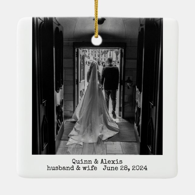 Classic Wedding Ornament (Back)