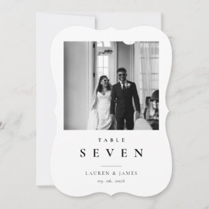 Classic Wedding Photo Bracket Table Number Card