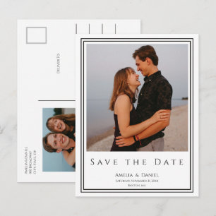 Classic Wedding Photo Save the Date Postcard