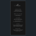 Classic Wedding Reception Party Meal Menu Card<br><div class="desc">Our custom menu card features modern calligraphy for the perfect way to inform your guests of their meal choices at your wedding or event. This item is part of our Goldie collection G100,  please shop our store for matching products.</div>