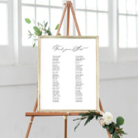 Classic Wedding Sign Find Your Seat Seating Chart