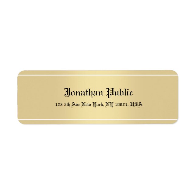 Classic Wedding Text Calligraphy Hand Script Gold (Front)