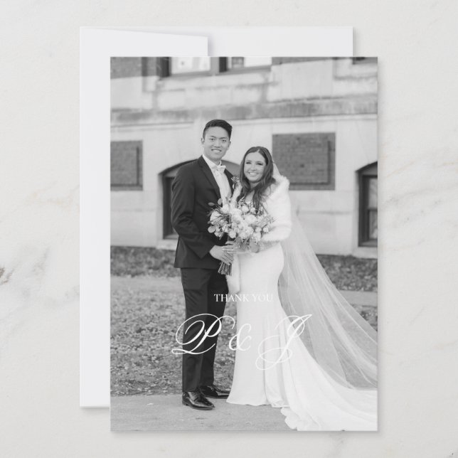 Classic Wedding Thank You Card (Front)