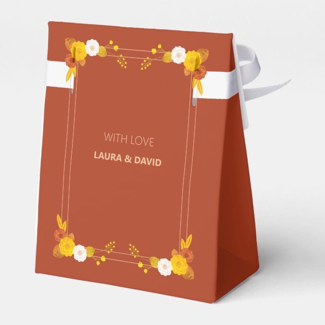Classic Wedding Theme  Favour Box (Back Side)