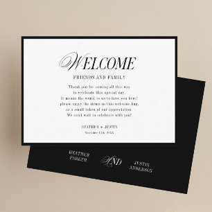 Classic Wedding Welcome Gift Bag Place Cards