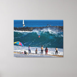 Classic Wedge Wipeout - Newport Beach, Ca Canvas Print