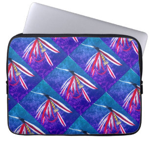 Classic wet fly pattern for trout and bass fishing laptop sleeve