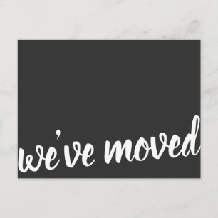 Classic We've Moved Black Moving Announcement Postcard