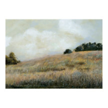 Classic Wheatfield Vintage Country Landscape Art