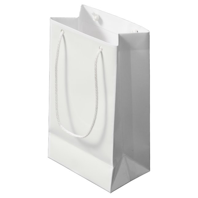 Classic White CUSTOM Gift Bags (Front Angled)