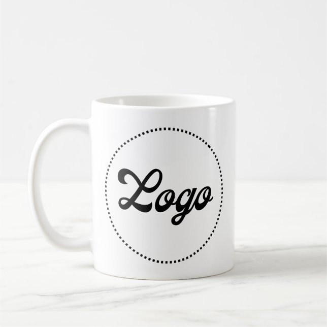 Classic White Custom Promotional Logo Mug (Left)