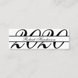 Classic white elegant insert card graduation name