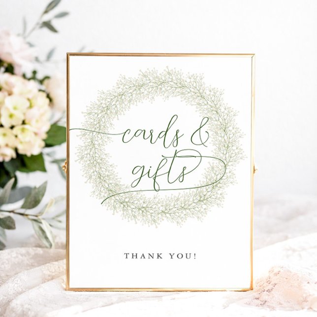 Classic White Flowers Bridal Shower Cards & Gifts Poster (Creator Uploaded)