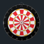 Classic White, Gold, Red, And Black<br><div class="desc">Classic White,  Gold,  Red,  And Black Coloured Dart Board Game Including 6 Brass Darts</div>