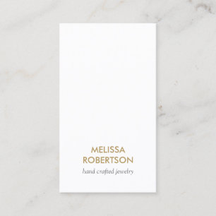 Classic White Jewellery Design Business Card