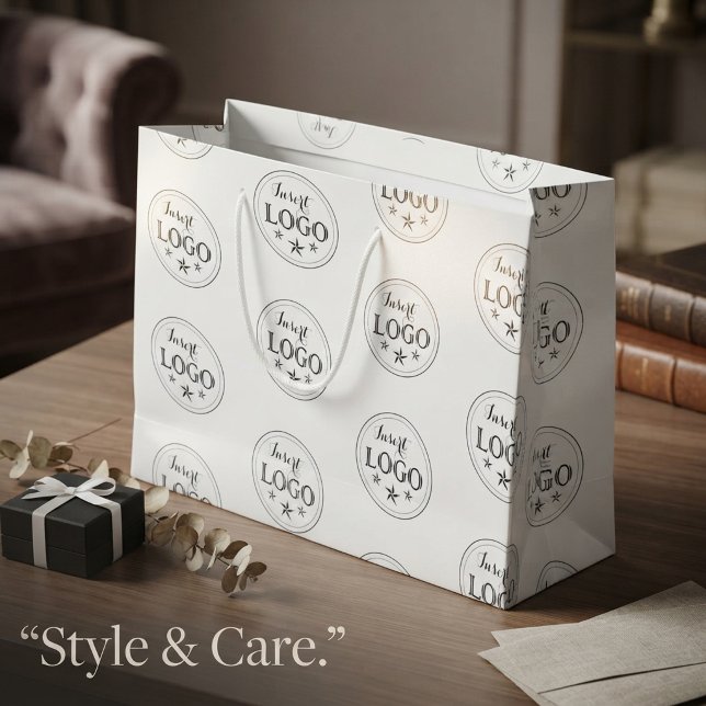Classic White Large Gift Bag with Custom Logo (Classic White Large Gift Bag with Custom Logo)