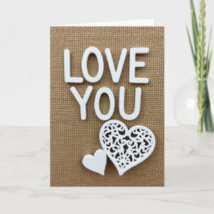 Classic White Love You Card