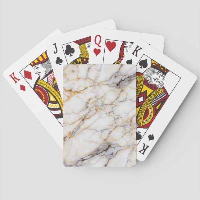 Classic White Marble Playing Cards (Back)