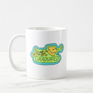 Classic white mug JUST_GRADUATED