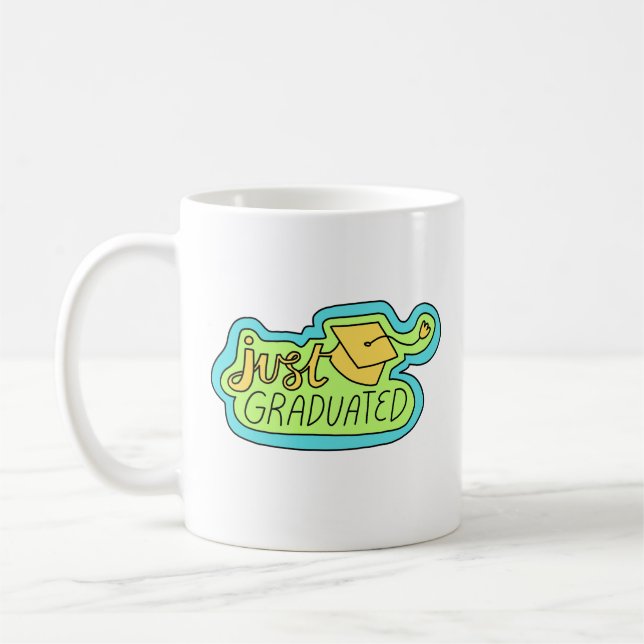 Classic white mug JUST_GRADUATED (Left)