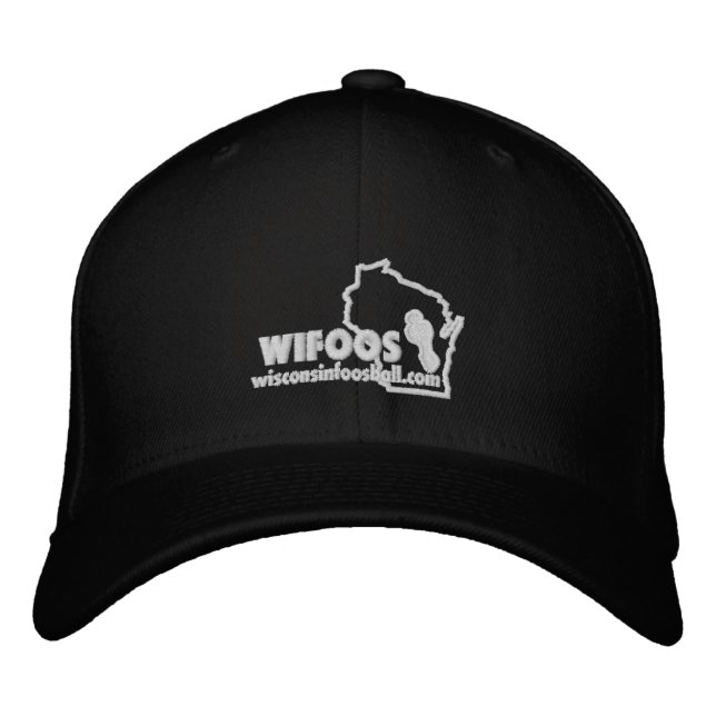 Classic White Outline Logo Fitted Hat (Front)