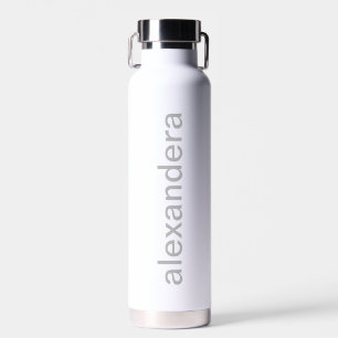 Classic White Personalised  Water Bottle