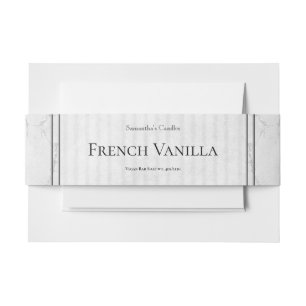 Classic White Silver Marble Soap Label Template Invitation Belly Band